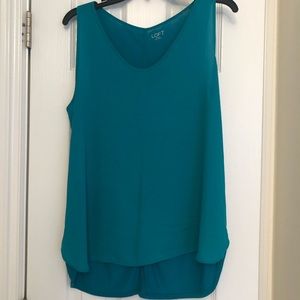 Loft Teal Sleeveless Shell